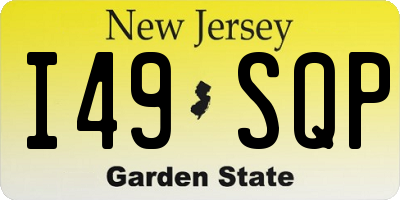 NJ license plate I49SQP