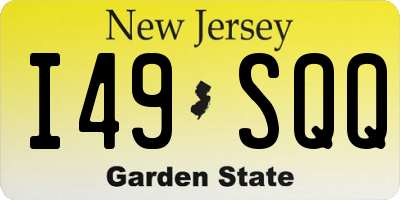 NJ license plate I49SQQ