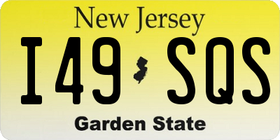 NJ license plate I49SQS