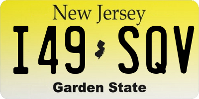 NJ license plate I49SQV
