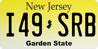 NJ license plate I49SRB