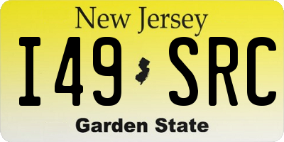 NJ license plate I49SRC