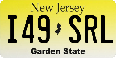NJ license plate I49SRL