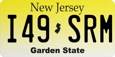 NJ license plate I49SRM