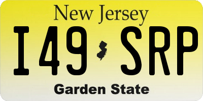 NJ license plate I49SRP