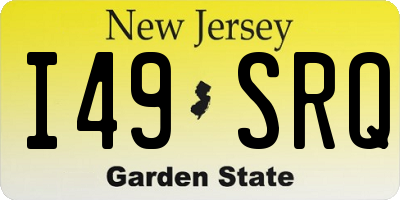 NJ license plate I49SRQ