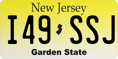 NJ license plate I49SSJ