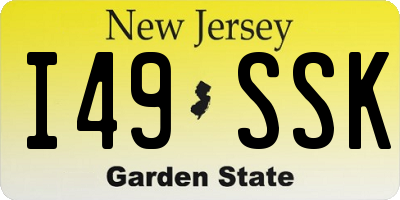 NJ license plate I49SSK