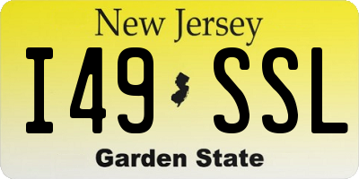 NJ license plate I49SSL