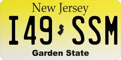 NJ license plate I49SSM