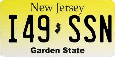 NJ license plate I49SSN