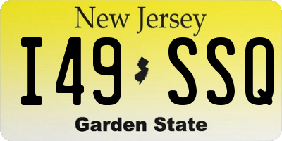 NJ license plate I49SSQ