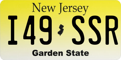 NJ license plate I49SSR