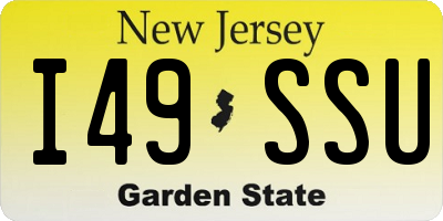 NJ license plate I49SSU