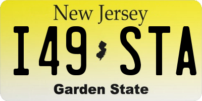 NJ license plate I49STA