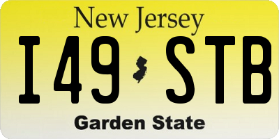 NJ license plate I49STB