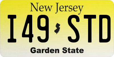 NJ license plate I49STD