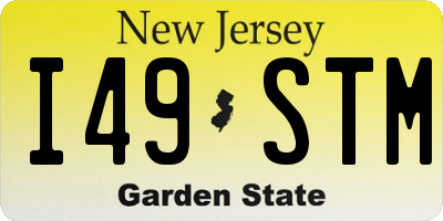 NJ license plate I49STM