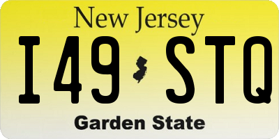 NJ license plate I49STQ