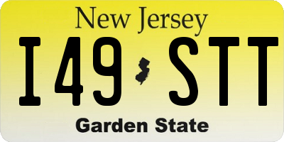 NJ license plate I49STT