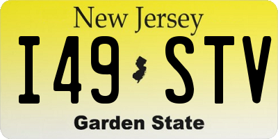 NJ license plate I49STV