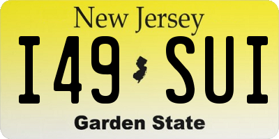 NJ license plate I49SUI