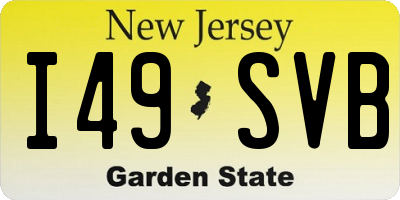 NJ license plate I49SVB