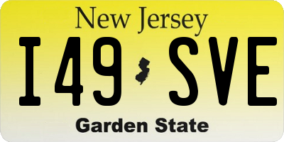 NJ license plate I49SVE