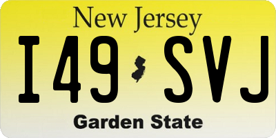NJ license plate I49SVJ