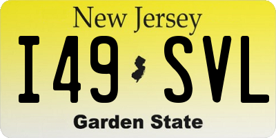 NJ license plate I49SVL