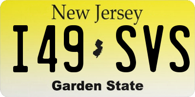 NJ license plate I49SVS