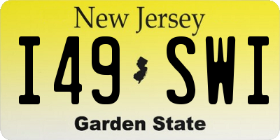 NJ license plate I49SWI