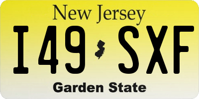 NJ license plate I49SXF