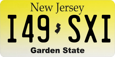 NJ license plate I49SXI