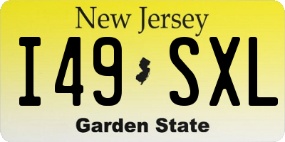 NJ license plate I49SXL