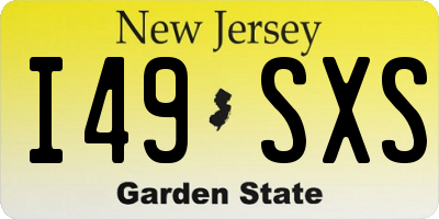 NJ license plate I49SXS