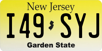NJ license plate I49SYJ