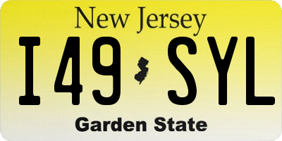 NJ license plate I49SYL