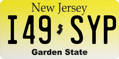 NJ license plate I49SYP