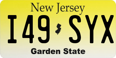 NJ license plate I49SYX