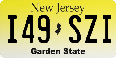 NJ license plate I49SZI