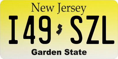 NJ license plate I49SZL