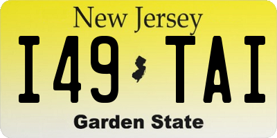 NJ license plate I49TAI