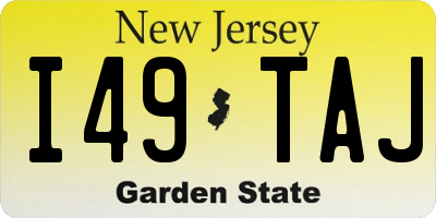 NJ license plate I49TAJ