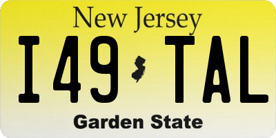 NJ license plate I49TAL