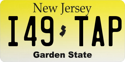 NJ license plate I49TAP