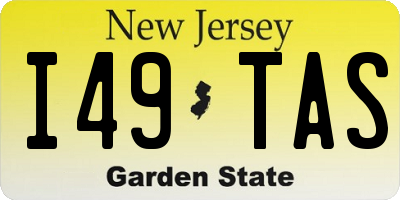 NJ license plate I49TAS