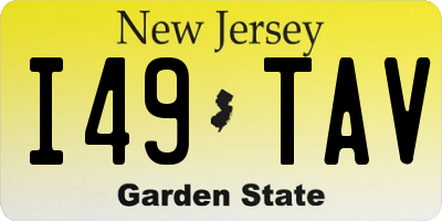 NJ license plate I49TAV
