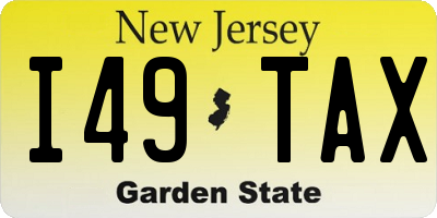 NJ license plate I49TAX