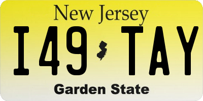 NJ license plate I49TAY